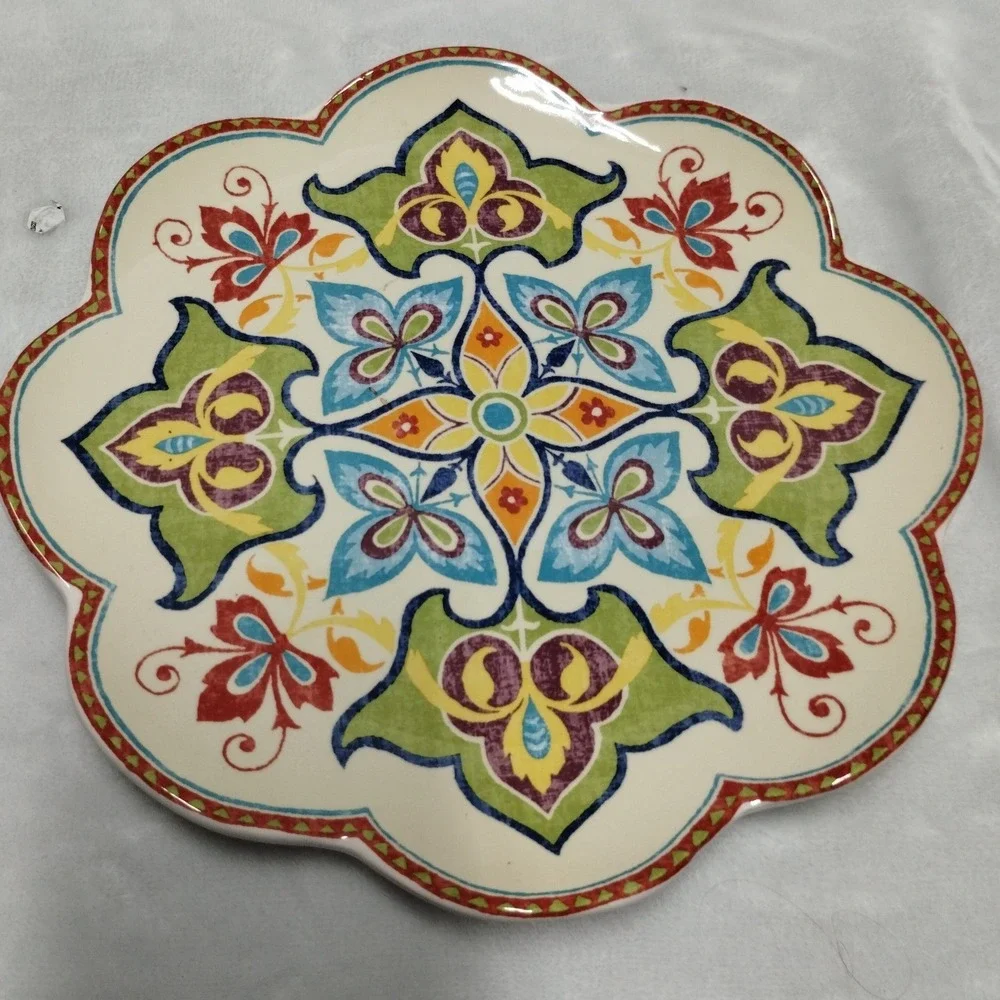 Pier 1 Imports Tapestry Ironstone Scalloped‎ 9.25
